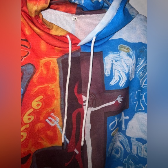 Heaven 😇or Hell👹 hoodie size M - Picture 8 of 13